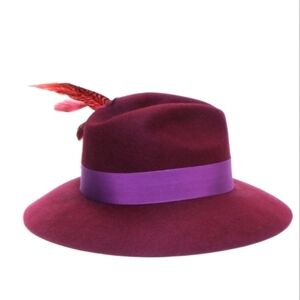 GUCCI Felt and Pheasant Feather GG Trilby Hat.